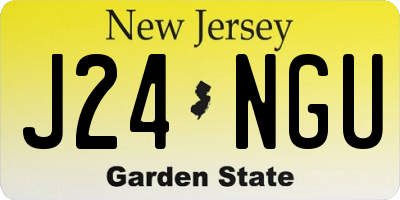 NJ license plate J24NGU