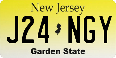 NJ license plate J24NGY