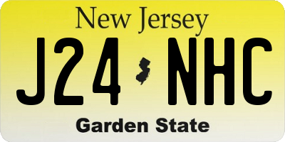 NJ license plate J24NHC