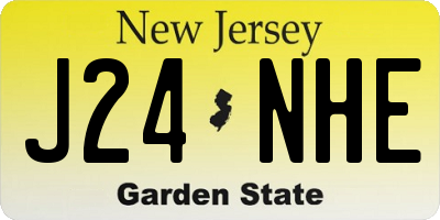 NJ license plate J24NHE