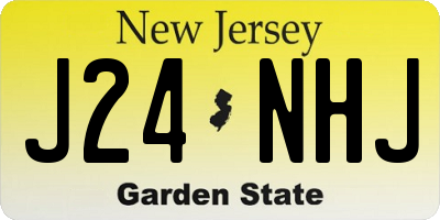 NJ license plate J24NHJ