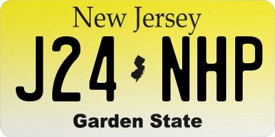 NJ license plate J24NHP