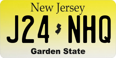 NJ license plate J24NHQ