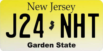 NJ license plate J24NHT