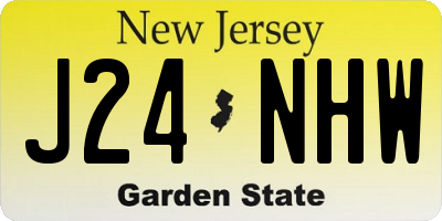 NJ license plate J24NHW