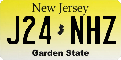 NJ license plate J24NHZ