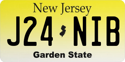 NJ license plate J24NIB
