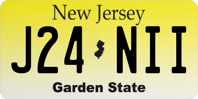 NJ license plate J24NII