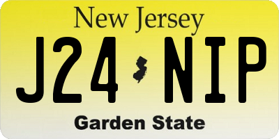 NJ license plate J24NIP