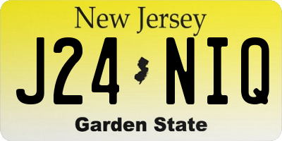NJ license plate J24NIQ