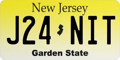 NJ license plate J24NIT