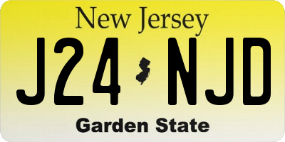 NJ license plate J24NJD