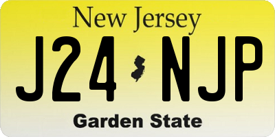 NJ license plate J24NJP