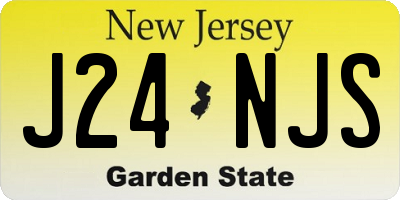 NJ license plate J24NJS