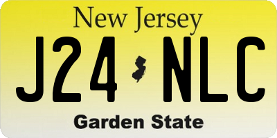 NJ license plate J24NLC