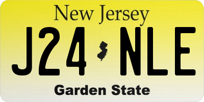 NJ license plate J24NLE