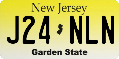 NJ license plate J24NLN