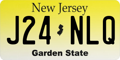 NJ license plate J24NLQ