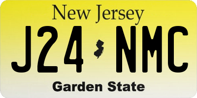 NJ license plate J24NMC