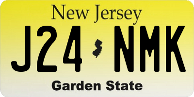 NJ license plate J24NMK