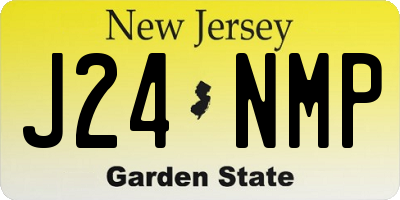 NJ license plate J24NMP