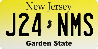 NJ license plate J24NMS