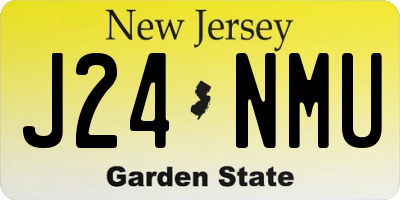 NJ license plate J24NMU