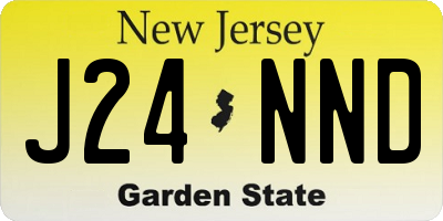 NJ license plate J24NND