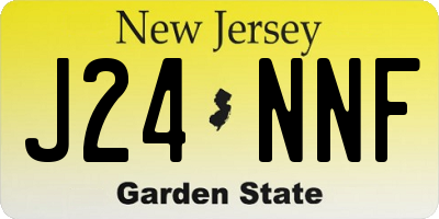NJ license plate J24NNF
