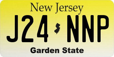 NJ license plate J24NNP