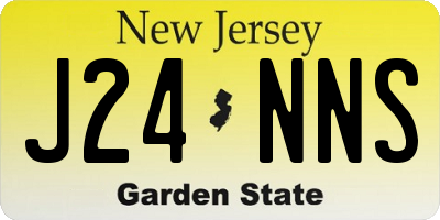 NJ license plate J24NNS