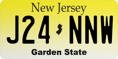 NJ license plate J24NNW