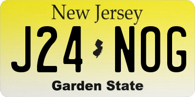 NJ license plate J24NOG