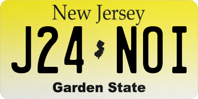 NJ license plate J24NOI