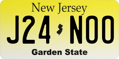 NJ license plate J24NOO