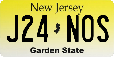 NJ license plate J24NOS