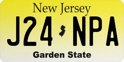 NJ license plate J24NPA