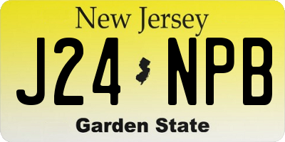 NJ license plate J24NPB