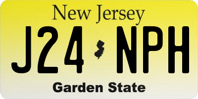 NJ license plate J24NPH