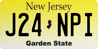 NJ license plate J24NPI