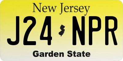 NJ license plate J24NPR