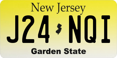 NJ license plate J24NQI
