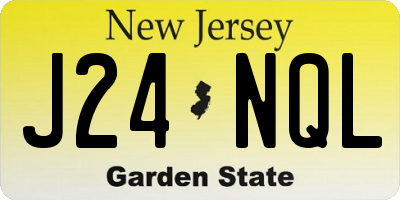 NJ license plate J24NQL