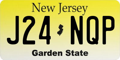 NJ license plate J24NQP