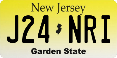 NJ license plate J24NRI