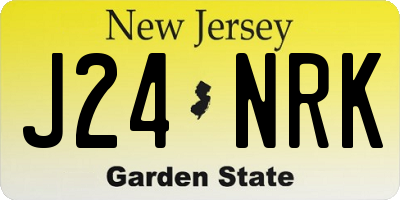 NJ license plate J24NRK