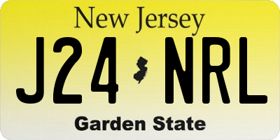 NJ license plate J24NRL