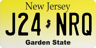 NJ license plate J24NRQ
