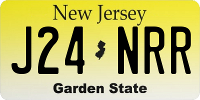 NJ license plate J24NRR