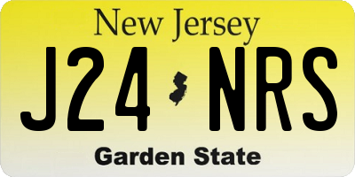 NJ license plate J24NRS